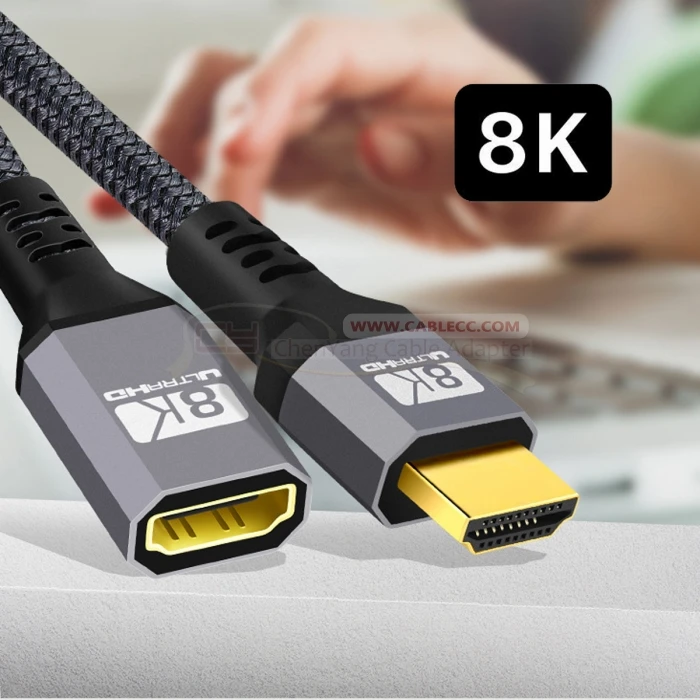 HDMI-verlengkabel van 0.5m,10K 8K@60HZ 4K@144HZ HDMI 2.1-verlengkabel mannelijk naar vrouwelijk 48Gbps Ultra High Speed UHD HDCP Dynamic HDR10 eARC compatibel met PS5/PS4 TV-stick HDTV-projector HDMI-verlengkabel van 0.5m,10K 8K@60HZ 4K@144HZ HDMI 2.1-verlengkabel mannelijk naar vrouwelijk 48Gbps Ultra High Speed UHD HDCP Dynamic HDR10 eARC compatibel met PS5/PS4 TV-stick HDTV-projector