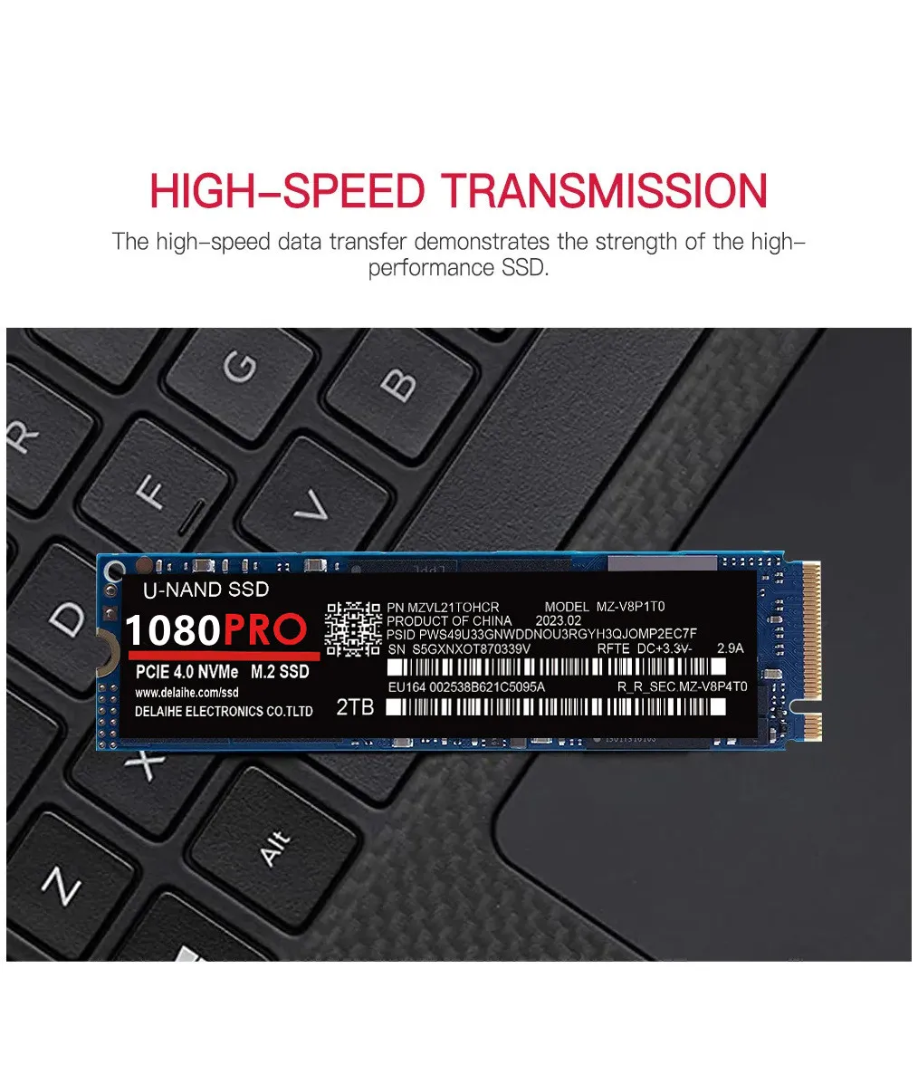 New 1080 PRO V-NADA PCIe 5.0 NVMe 4.0 M.2 2280 990 1TB 2TB 4TB SSD