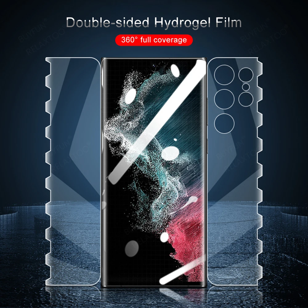 360° Full Body Hydrogel Film For Samsung Galaxy S22 Ultra 5G Front Back