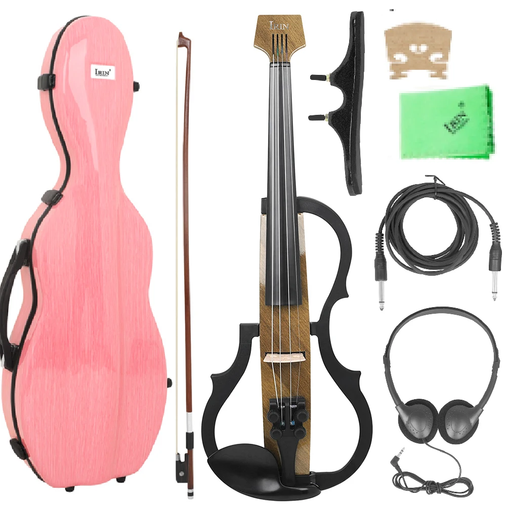 

Wood Grain 4/4 Electro Acoustic Violin Intelligent Silent Electroacoustic Violin Earphones Connecting Fiddle Beginner Set