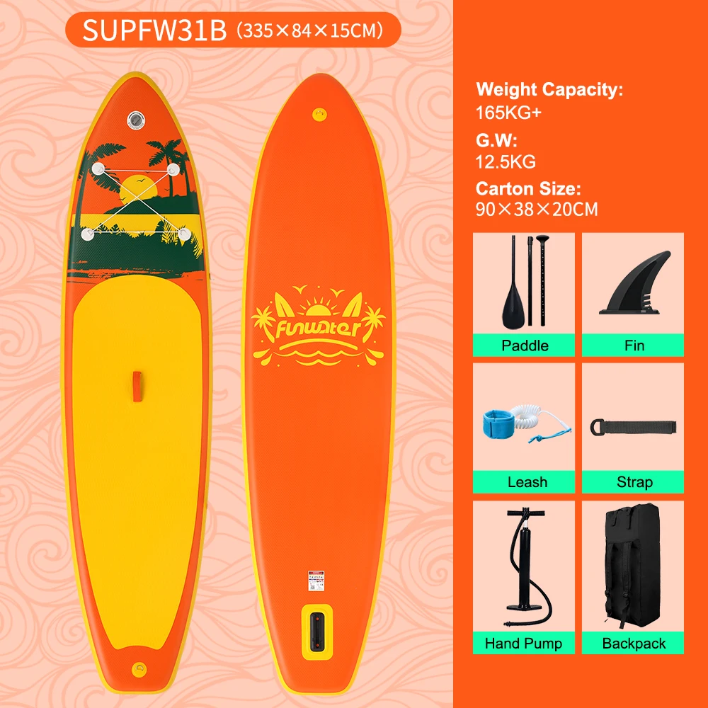 FunWater スタンドアップパドルボード ボード 320×83×15cm FunWater Sup Board Inflatable Stand Up Paddle Board SUP