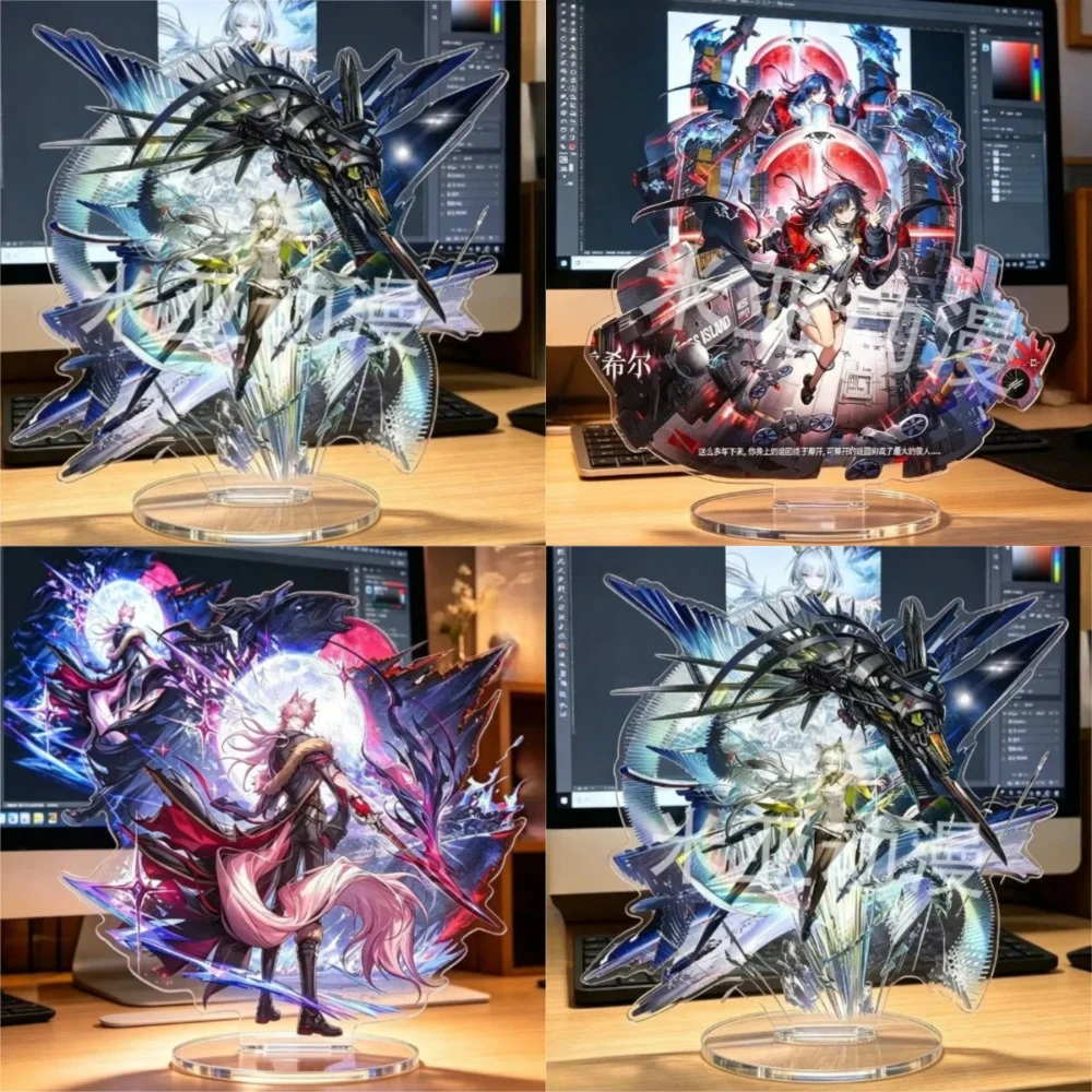 Arknights 7주년 기념 아크릴 스탠드 모델 게임 캐릭터 Kal'Tsit Ada Closure Church Вий 플라크 데스크 장식 컬렉션 선물
