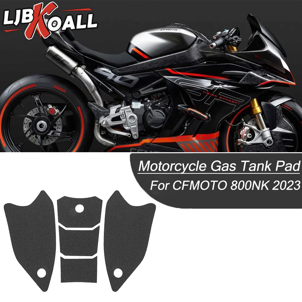 

Боковые прокладки для топливного бака мотоцикла, защитные наклейки, наколенник, Тяговая прокладка, Нескользящие газовые прокладки, комплект для CFMOTO 800NK 800 NK 2023