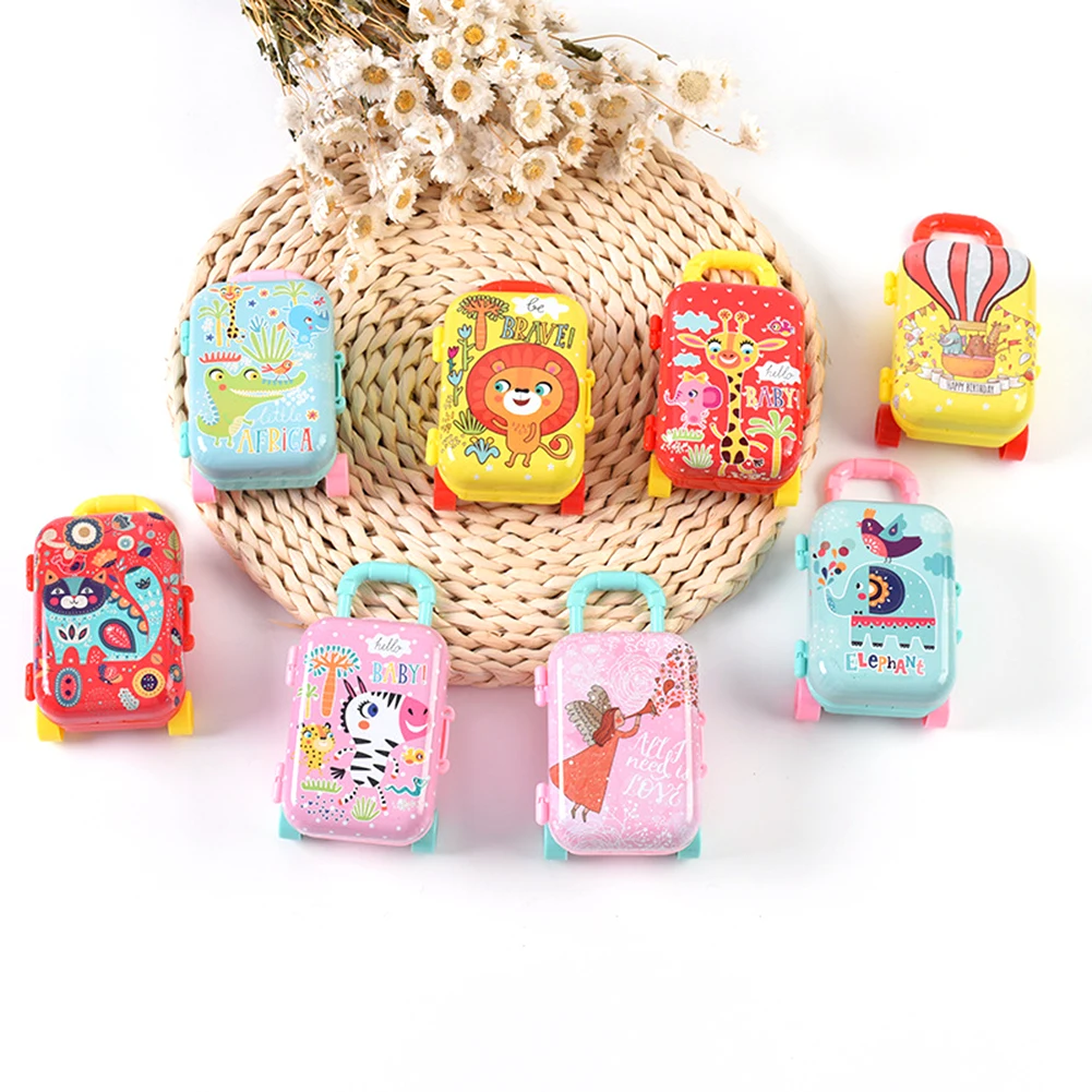 

Suitcase Shape Coin Purse With Lovely Print Large Capacity Portable Coin Purse For Children Boys Girls Credit Card Holder Wallet