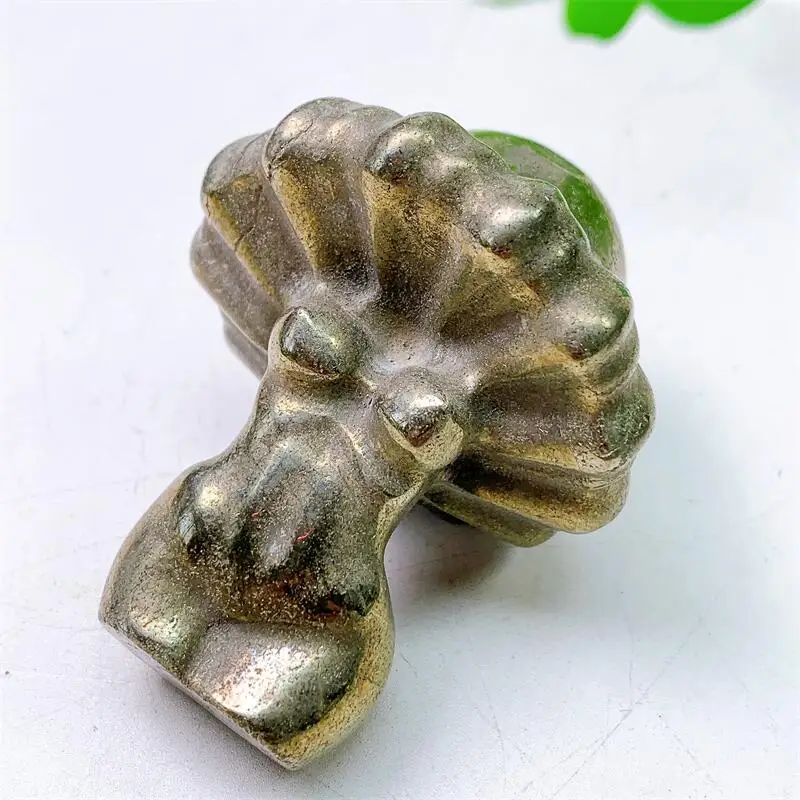 

5.7CM Natural Pyrite MushroomLady Body Carving Healing Crystals Gemstone Collectible Home Decoration Gift 1pcs
