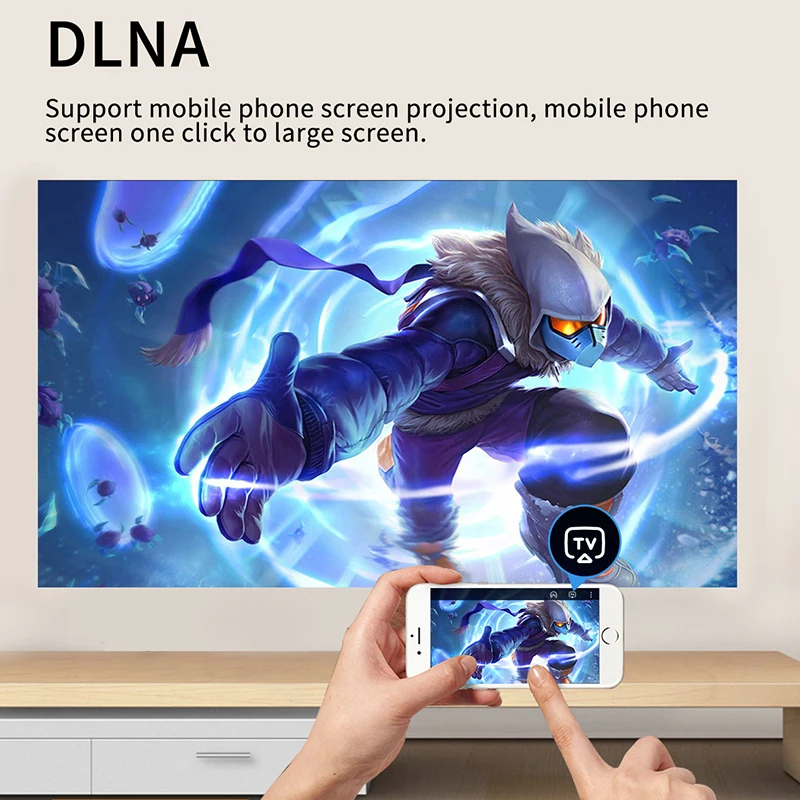 T1 Mini Projector 480*360 Support 1080P 1000:1 Contrast USB For Phone Smartphone Home Theater Kids Gift