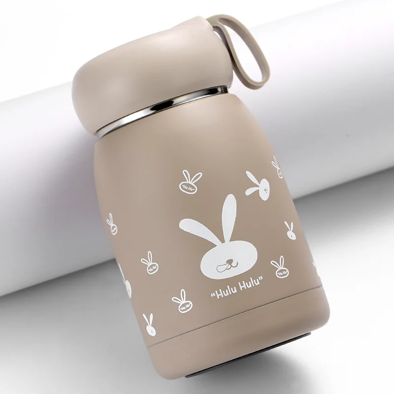 320ML Mini Cartoon Thermos Bottle Children Student Cute Thermo Mug Stainless Steel Belly Cup Portable Thermo Thermocup for Kids