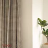 New Coffee Color Small Plaid American Modern Simple Custom-made Semi-blackout Window Curtains for Living Dining Room Bedroom 2