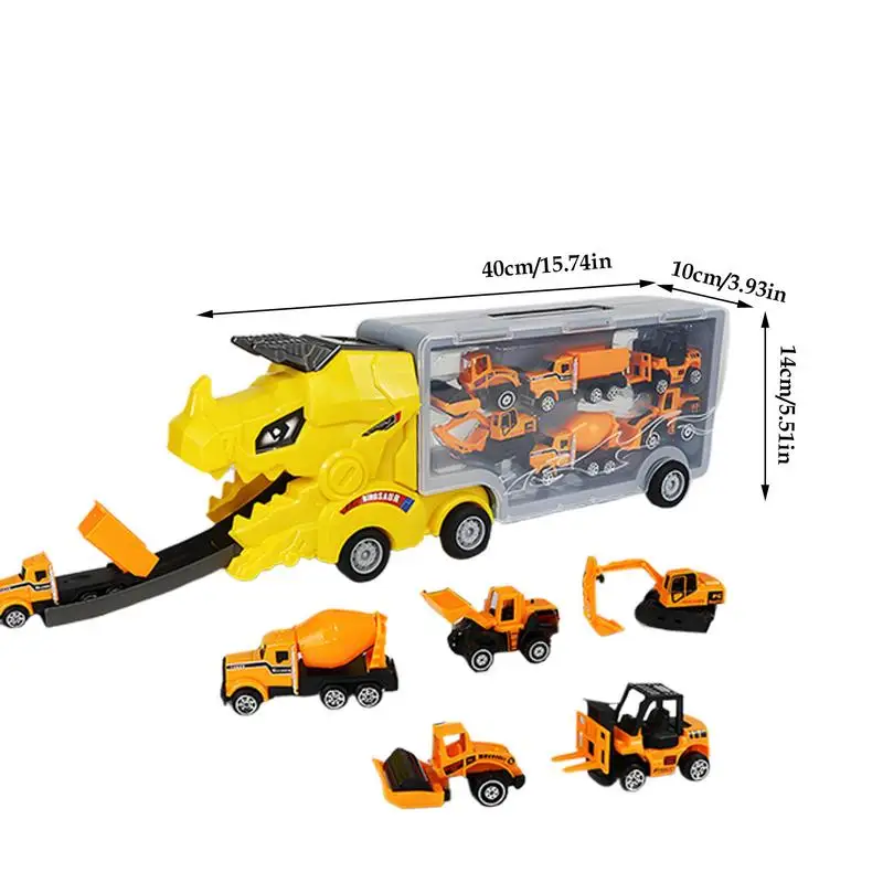 Dinosaur Transport Truck Educational Transport Truck Car Toys With Ejection Race Track Mega Hauler Toy Fun KidsMotor Vehicle Pla