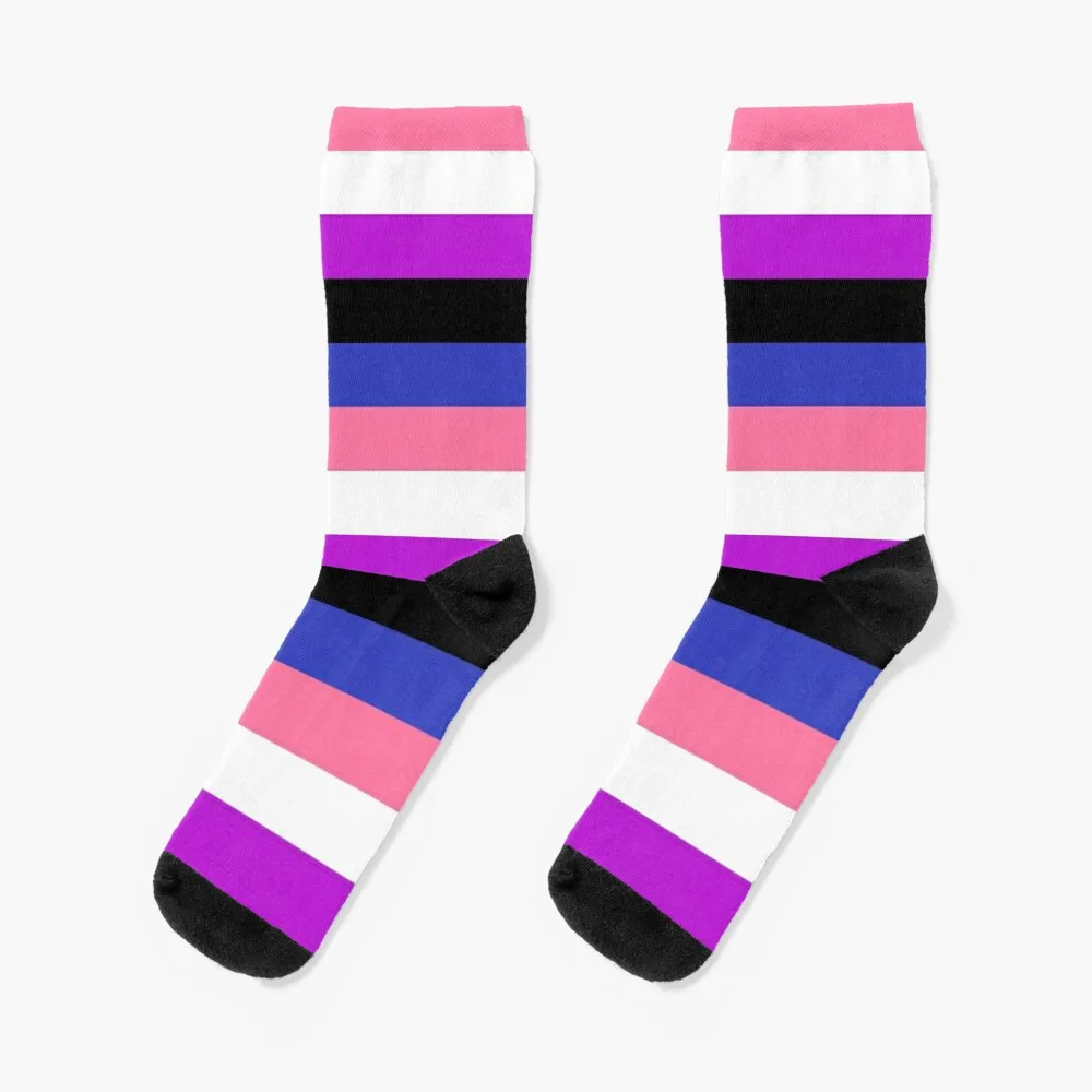 

The Future Is Fluid - Genderfluid Pride Socks FASHION Soccer Socks Men's Women's