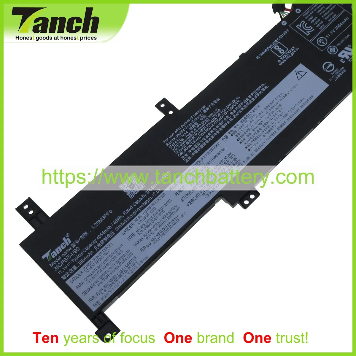 Baterias do Portátil do Tanch para Lenovo 5b11b36275 L20l3pf0 Ssb11b36277 Ideapad 314itl6 3-15itl6 3-15alc6 82ku 11.1v Pilha