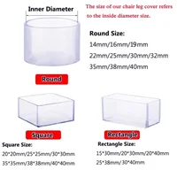 Furniture Leg Foot Protector Transparent Table And Chair Foot Cover Silicone Rubber Floor Chair Leg Cap Protector Pad TableCover 2