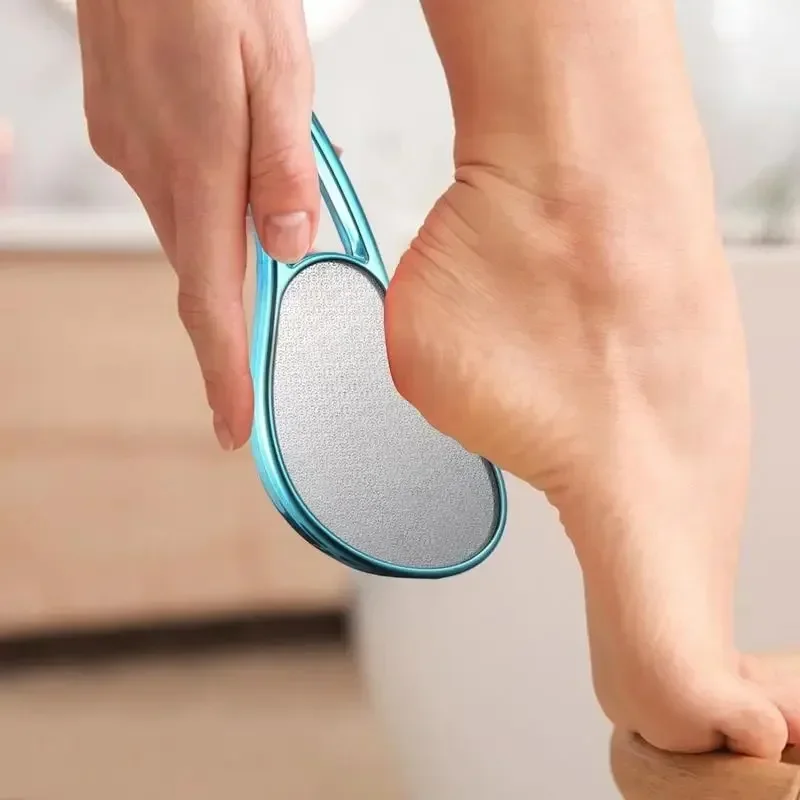 2-In-1 Nano Crystal Glass Foot File Heel Scraper & in Shower Foot Scrubber Dead Skin Remover Pedicure Buffer for Soft Feet