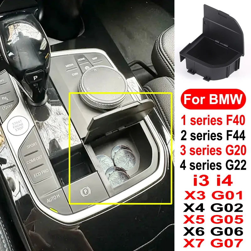 Caixa de armazenamento do carro para bmw 1 2 3 4 séries g20 f40 g22 f44 x3 g01 x5 g05 x4 g22 x6 g06 console central braço organizador acessórios