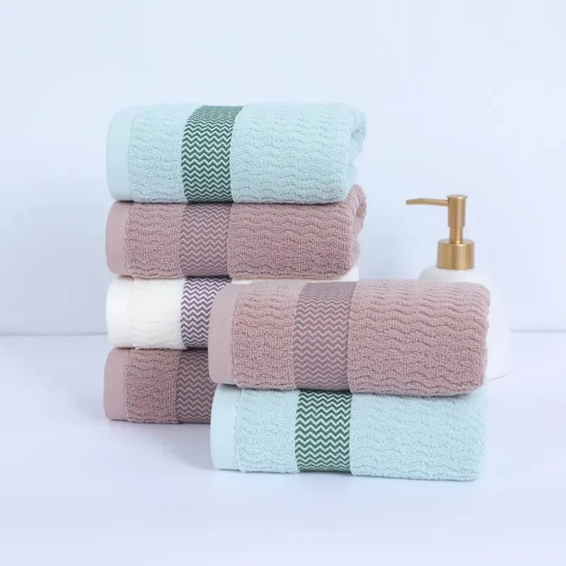 2 Towels Thickened Absorbent Towel Pure Cotton Quick Absorbent Soft Quick Dry Face Towel