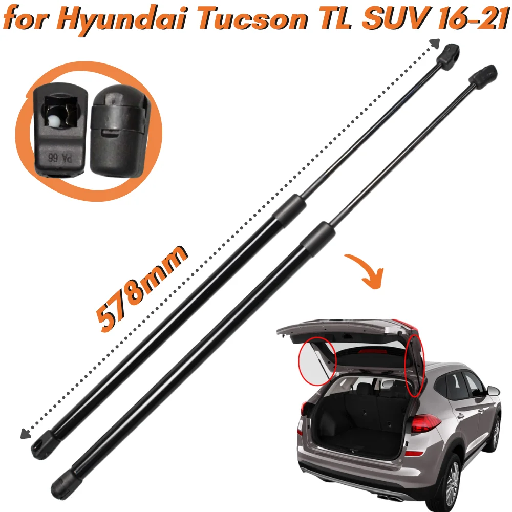 Qty(2) Puntoni Del Bagagliaio Per Hyundai Tucson Tl Suv 2016-2021 Portellone Posteriore Boot Lift Supporta Molle A Gas Ammortizzatori Barre Del Bracci