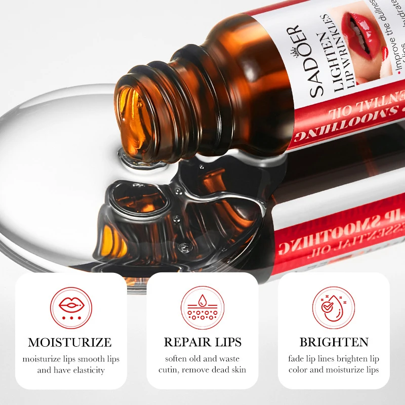 Lip Booster Plumping Serum Oil Hyaluronate Acid Moisturizing Sexy Enhancer Non-Irritating Brighten Fade Lines Plump Products 5