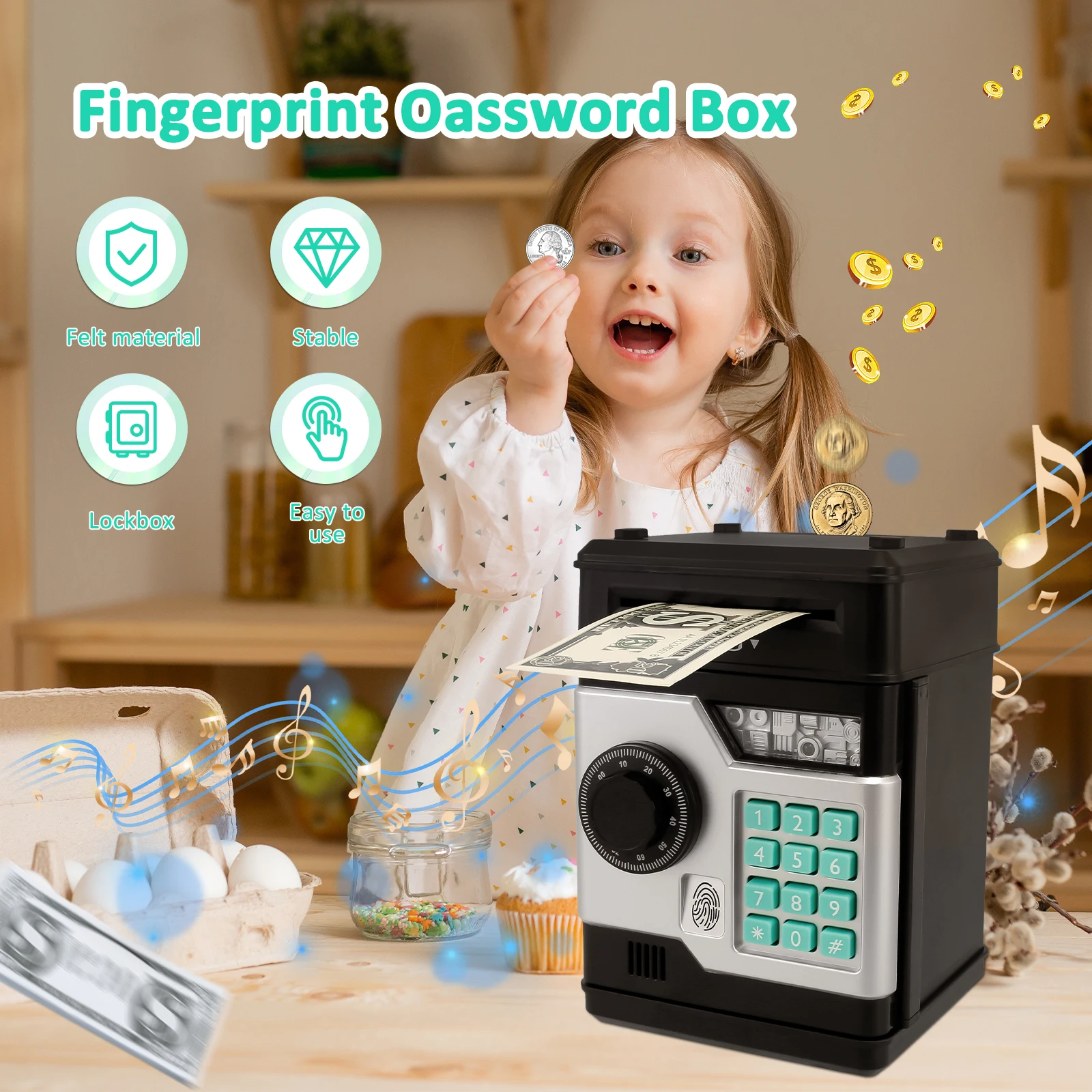 Salvadanaio elettronico con impronta digitale per bambini atm_voghion.com