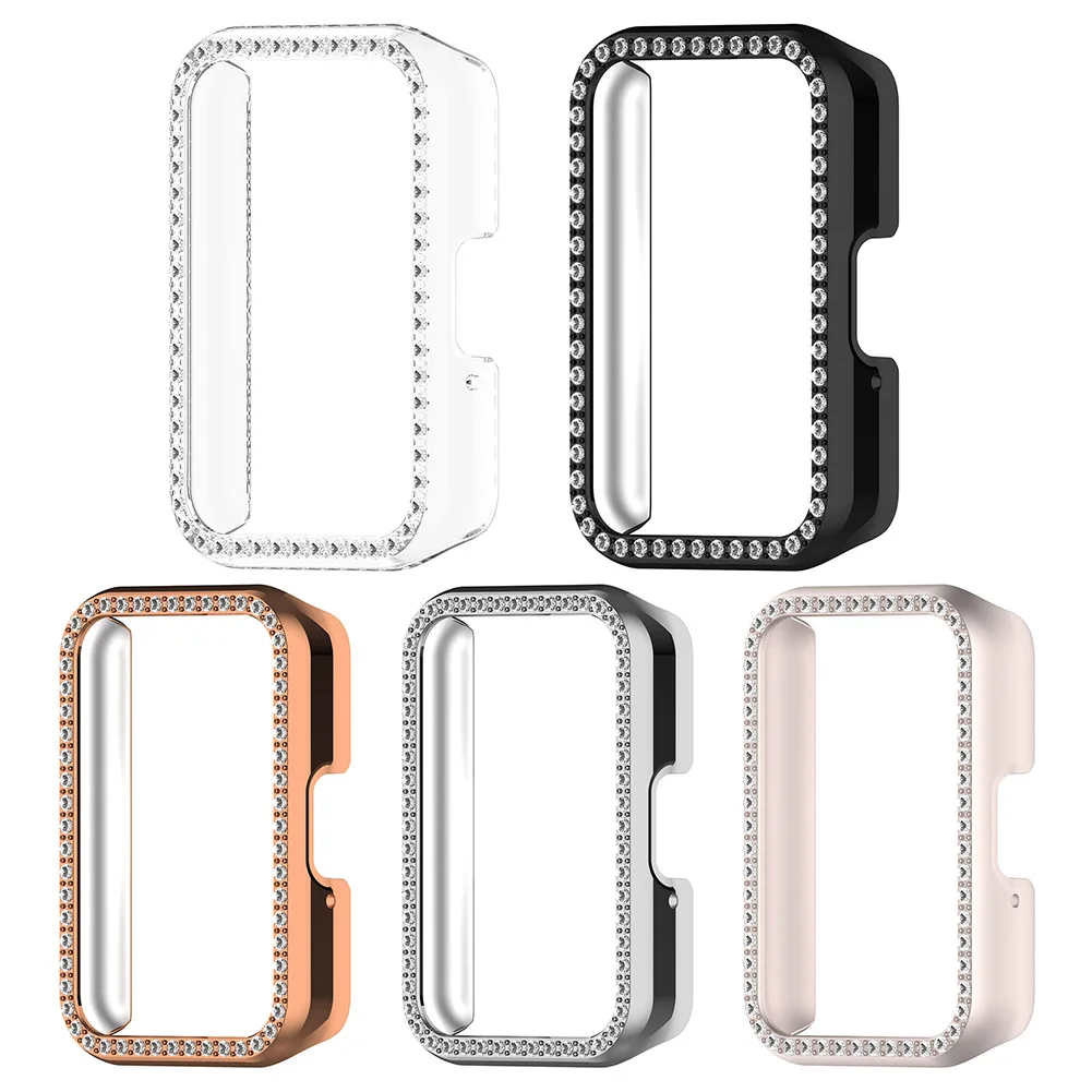 

PC Diamond Inlaid Case Smartwatch Protective Shell Dustproof Watch Case Anti-Scratch for Samsung Galaxy Fit 3 SM-R390