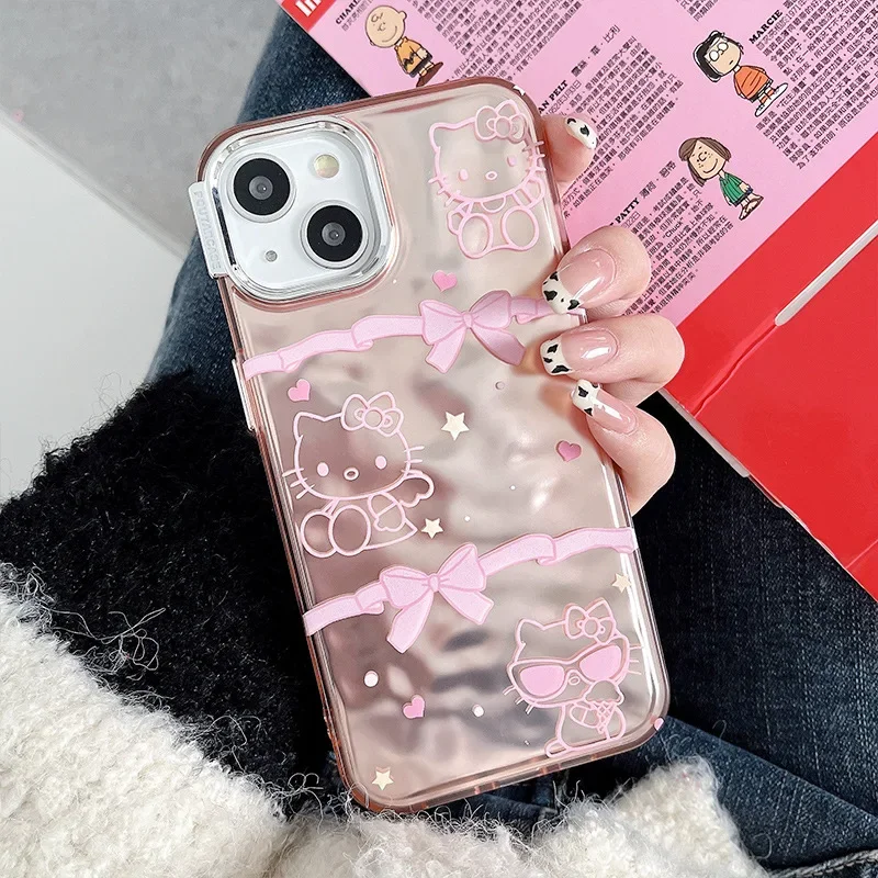 thumbnail image 1 of Cute Sanrio Hello Kitty Case for IPhone 15 14 Pro Max 15 11 12 13 Pro Max Cover Pink Frame Cute Cartoon Cover Sanrio Funda, 1 of 4