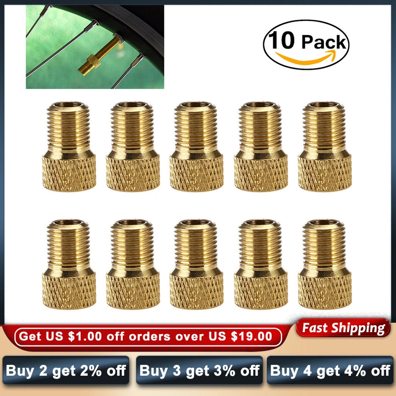 

10Pcs/set French valve to American valve Bike Bicycle Pump Tube Adapter Converter