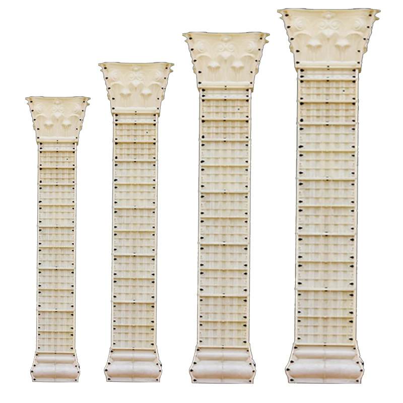 ABS Plastic Concrete Square Pillar Mold, 30cm x 370cm, 12Inches x 12Feet, Vertical Strips for Garden Villa, Home House