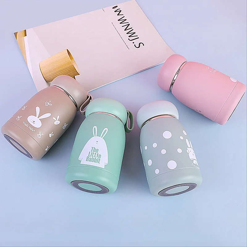  NC 380ML Mini Thermos Kids Cup Stainless Steel Bottle Thermos  Vacuum Cup Coffee Cups Thermos Kids Belly Cup School Thermal Bottle :  Everything Else