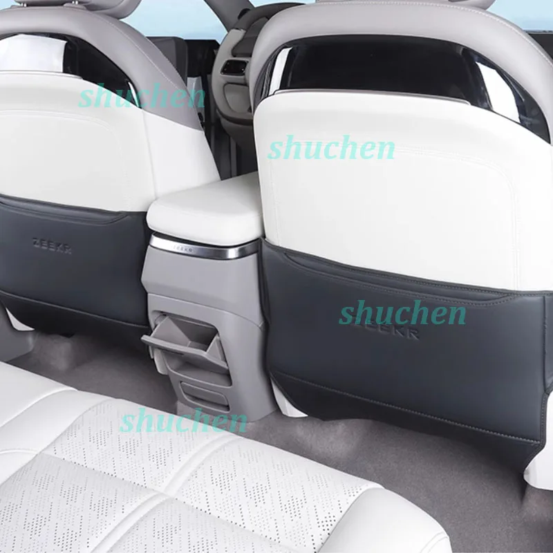 Car Rear Row Seat Anti-kick Pad For Zeekr 7X Seat Back Kick Protector Dirt-proof Leather Covers Interior Accessories