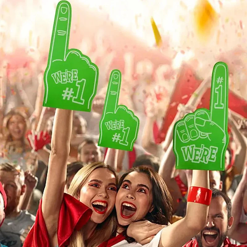1PC Universal Large Foams Fingers Cheerleading Props Hand Sports Event Cheering Palm Party Props Number 1 Foam Fan Finger