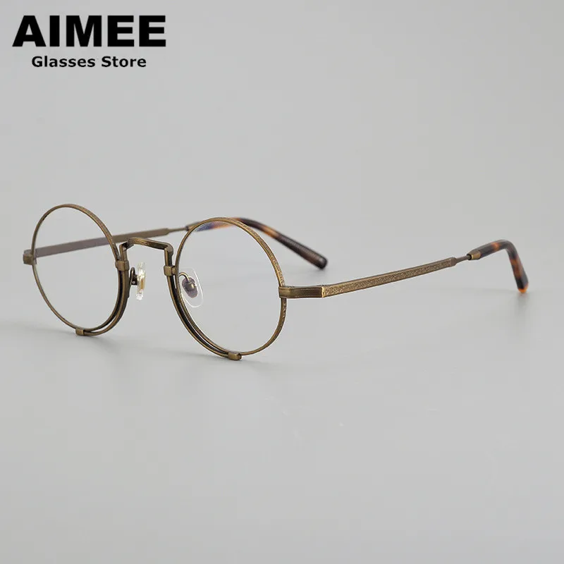 

Japanese Brand Designer Titanium Glasses Frame Retro Round Men Prescription Eyeglasses Women Myopia Reading Eyewear Spectacles