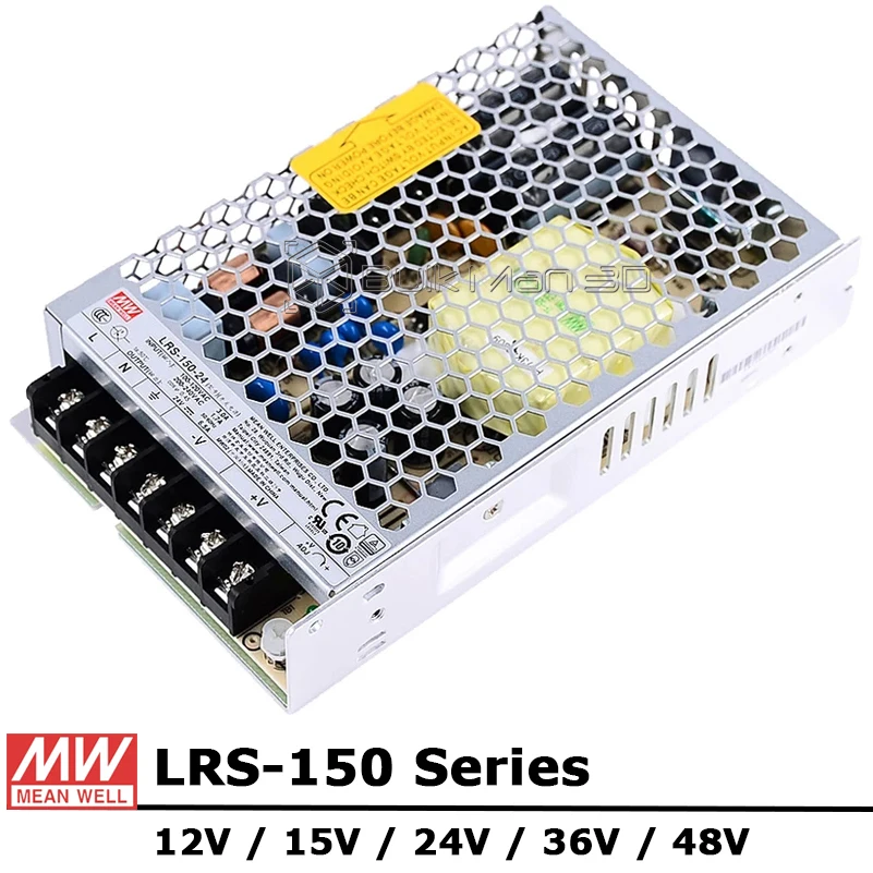 Meanwell 스위칭 전원 공급 장치, MW LRS-150, 150W 단일 출력, DC 12V, 15V, 24V, 36V, 48V, LRS150