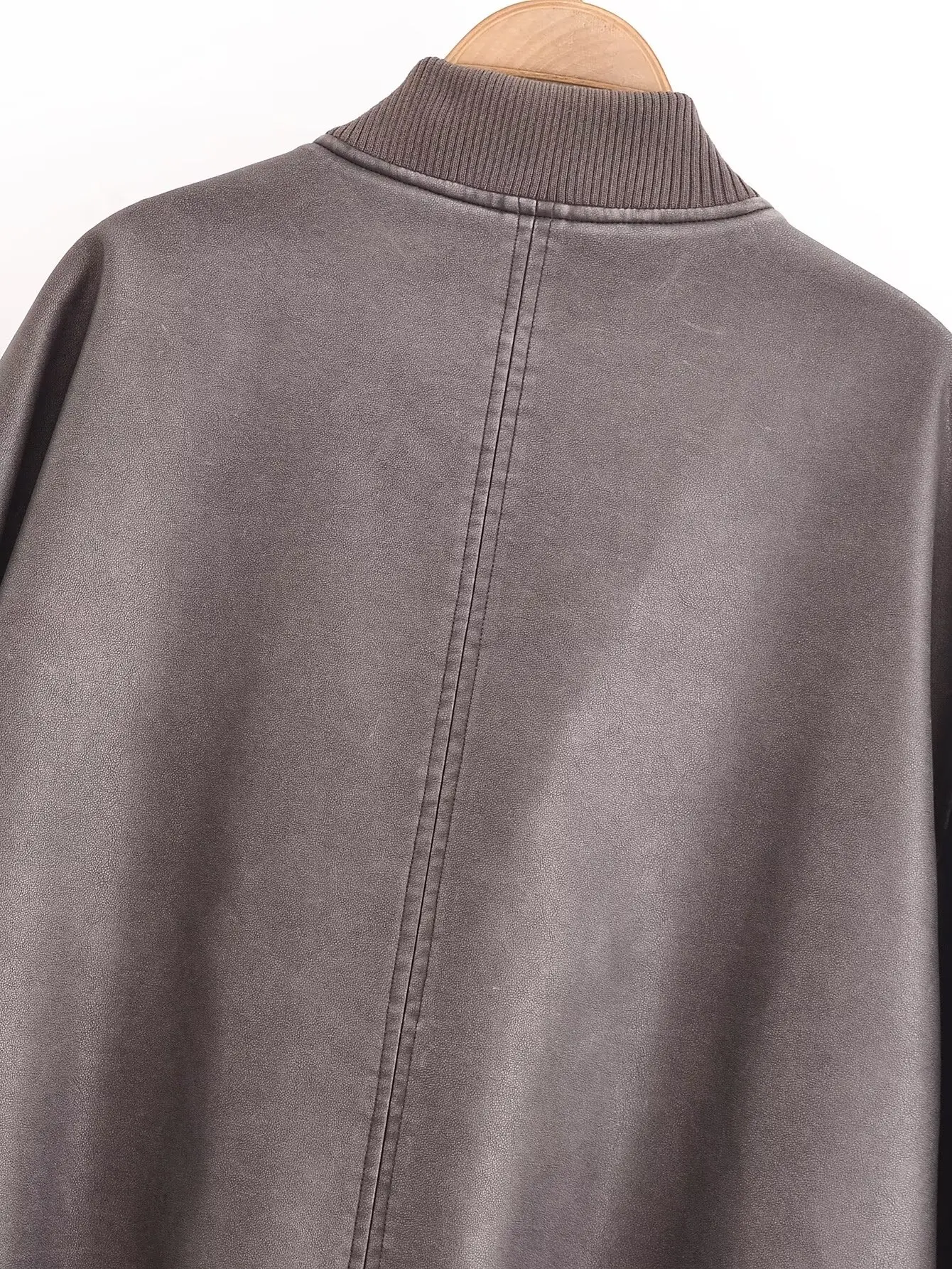 Faux Leather Jackets Women's Coat Pu Long Sleeve Outwear Elegant Solid Fashion 2024 inszart Casual Loose With Zipper Woman Coat