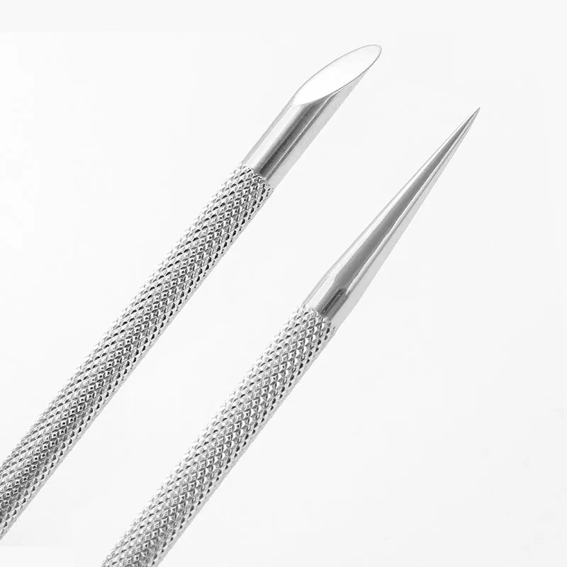 Double-ended Stainless Steel Cuticle Pusher nail art pusher manicure tools nail manicure tools nail manicure sticks manicure pedicure tools cuticle pusher Nail Manicures Remover Manicure Sticks Tool for Nail Art 1 PC