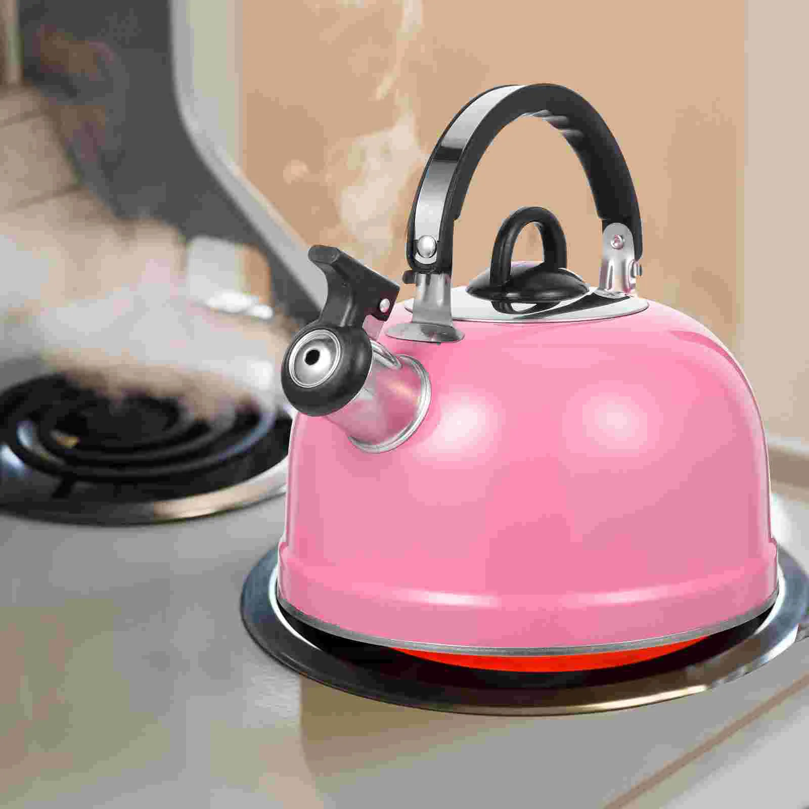 Chinese Teapot Buzzing Kettle Practical Metal Boiling Camping 20X19X18.5CM Convenient Boiled Pink Stainless Steel Water Make whistling teapot tea kettle