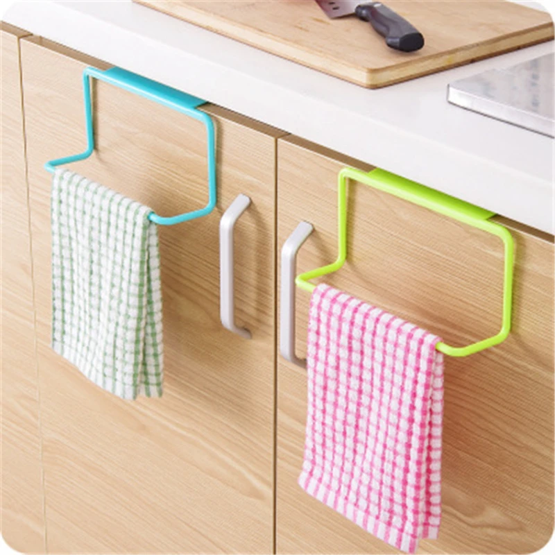 1pcs Plastic Hanging Holder Towel Rack Multifunction Cupboard Cabinet Door Back Kitchen Accessories Home Storage Organizer - Racks & Holders - AliExpress - Products to Organize Your Kitchen