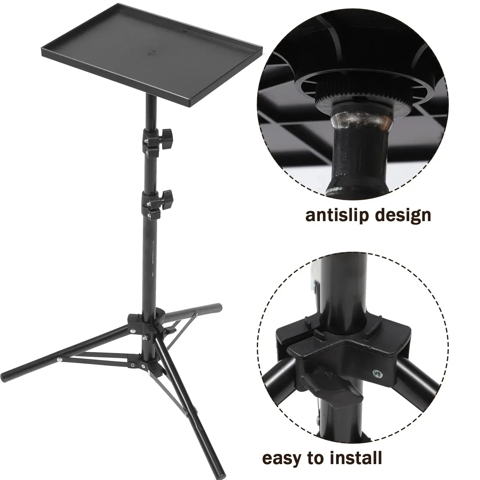 Projector Stand Tray Floor To Wall Desktop Shelf Laptop Stand Bedside Lift Telescopic Rod Live Tripod 55-170