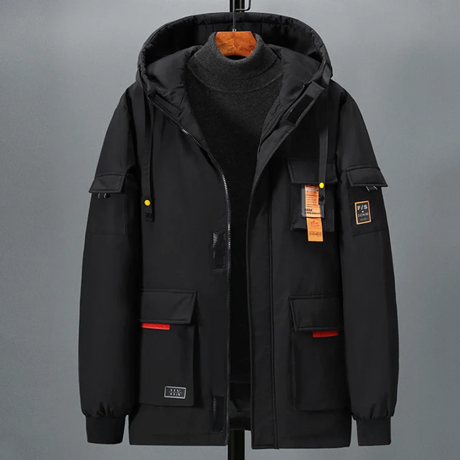 Men's Plus Size Parkas Thicken Warm Padded Jackets Cargo Coats Big Size 9XL 10XL Parkas Coat Outwear for Male 3