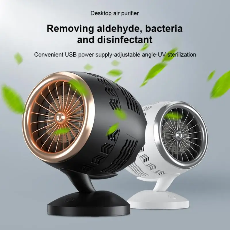 Desktop Air Purifier Anion Purification Deodorizer Ozone Ionizer Generator Dust Cigarette Smoke Remover Home Office Accessories