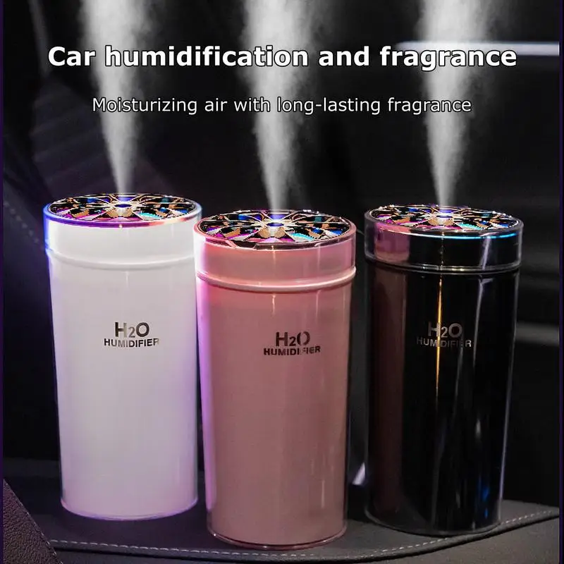 

300ml Portable Car Diffuser Humidifier Auto Air Purifier Colorful Mini USB Aroma Diffuser With Cool Mist For Car Home Bedroom