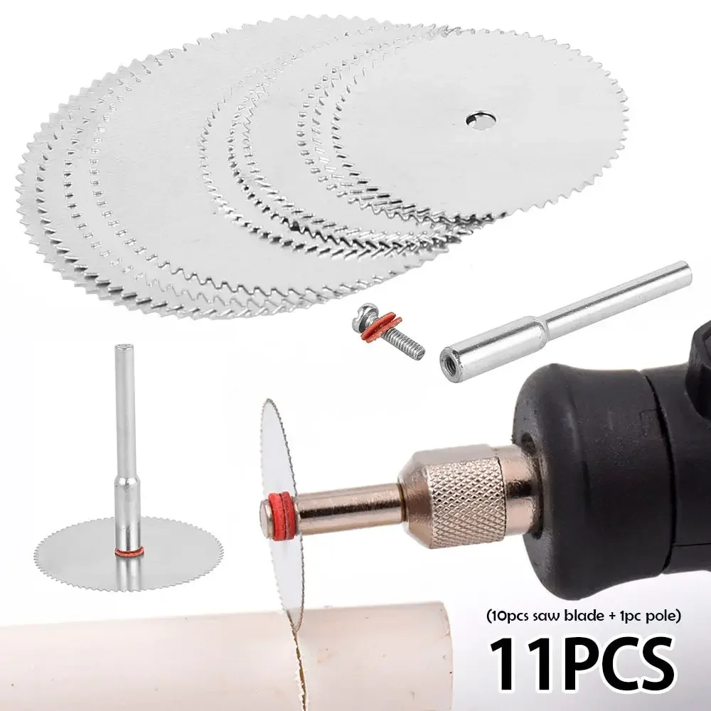 11PCS Mini Circular Saw Blade Stainless Steel Cutting Disc Wood Cutting Wheel