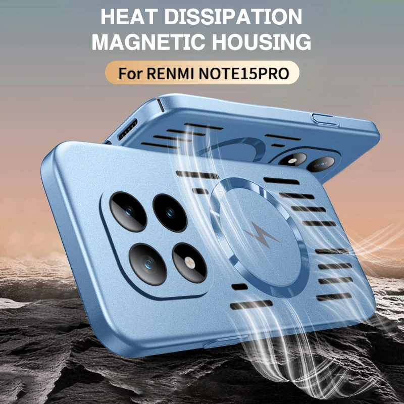 Luxury Magnetic Heat Dissipation Phone Case with Breathable Design