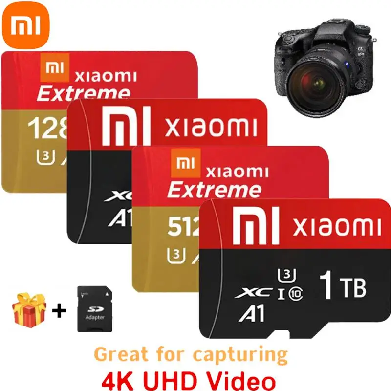 Xiaomi Scheda Sd Originale 2Tb 128Gb 256Gb 512Gb Scheda Di Memoria Sd Scheda Video Ad Alta Velocità Class10 A2 Scheda Di Memoria Per Telefono