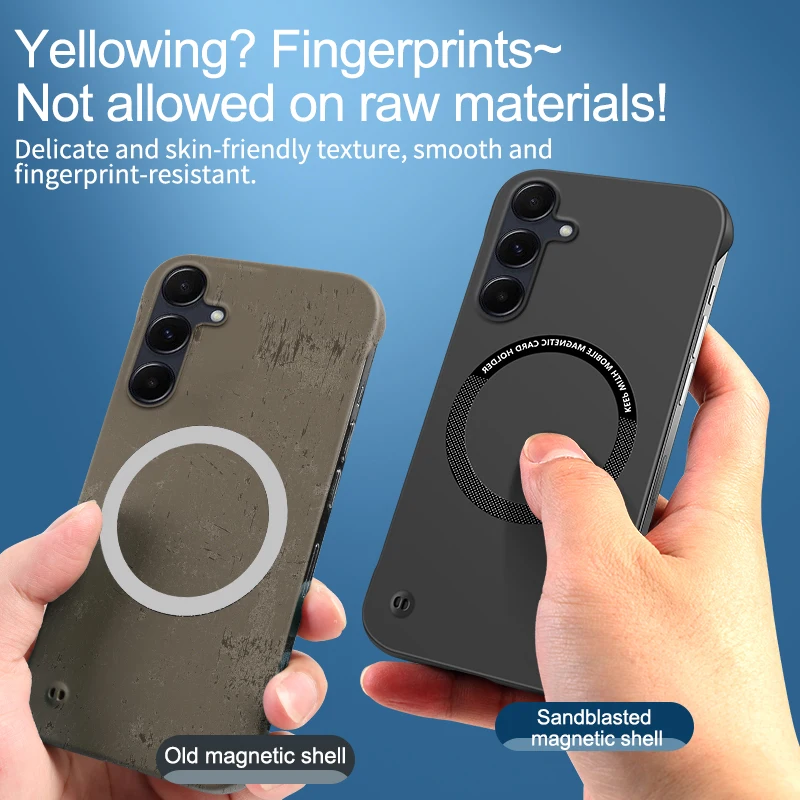 Slim Frameless Armor Phone Case - Durable Magnetic Anti-Scratch Back Cover