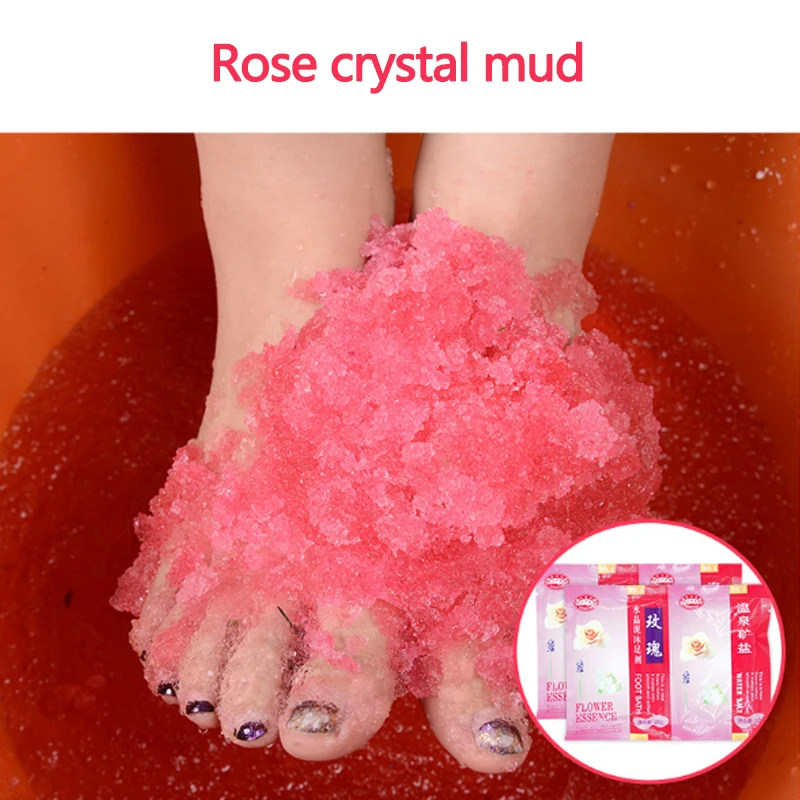 

10 bags of rose crystal jelly foot therapy water therapy foot salt exfoliating scrub foot therapy jelly