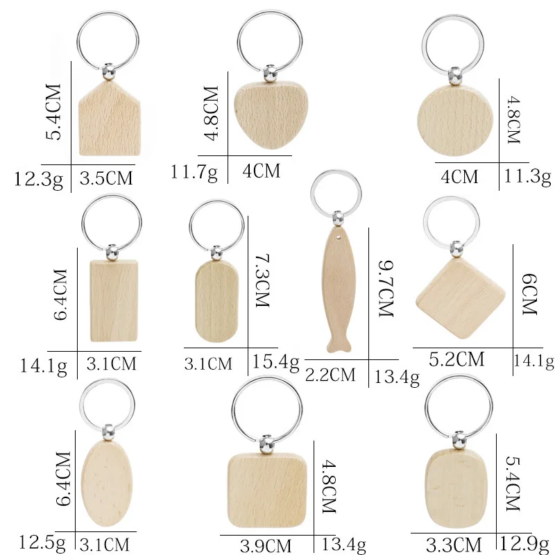 Personalized Wooden Keychain