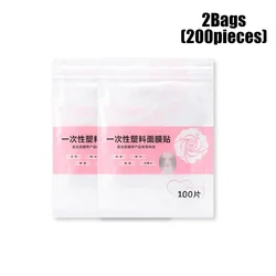 Bulk Pack of Disposable Transparent Face Mask Wraps for Beauty Makeup and Skincare (A305 - 200pcs Face)