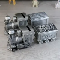 Creative Metal Train Coin Organizer Money Savings Bank Cute Piggy Banks For Kids Money Safe box PB018 1