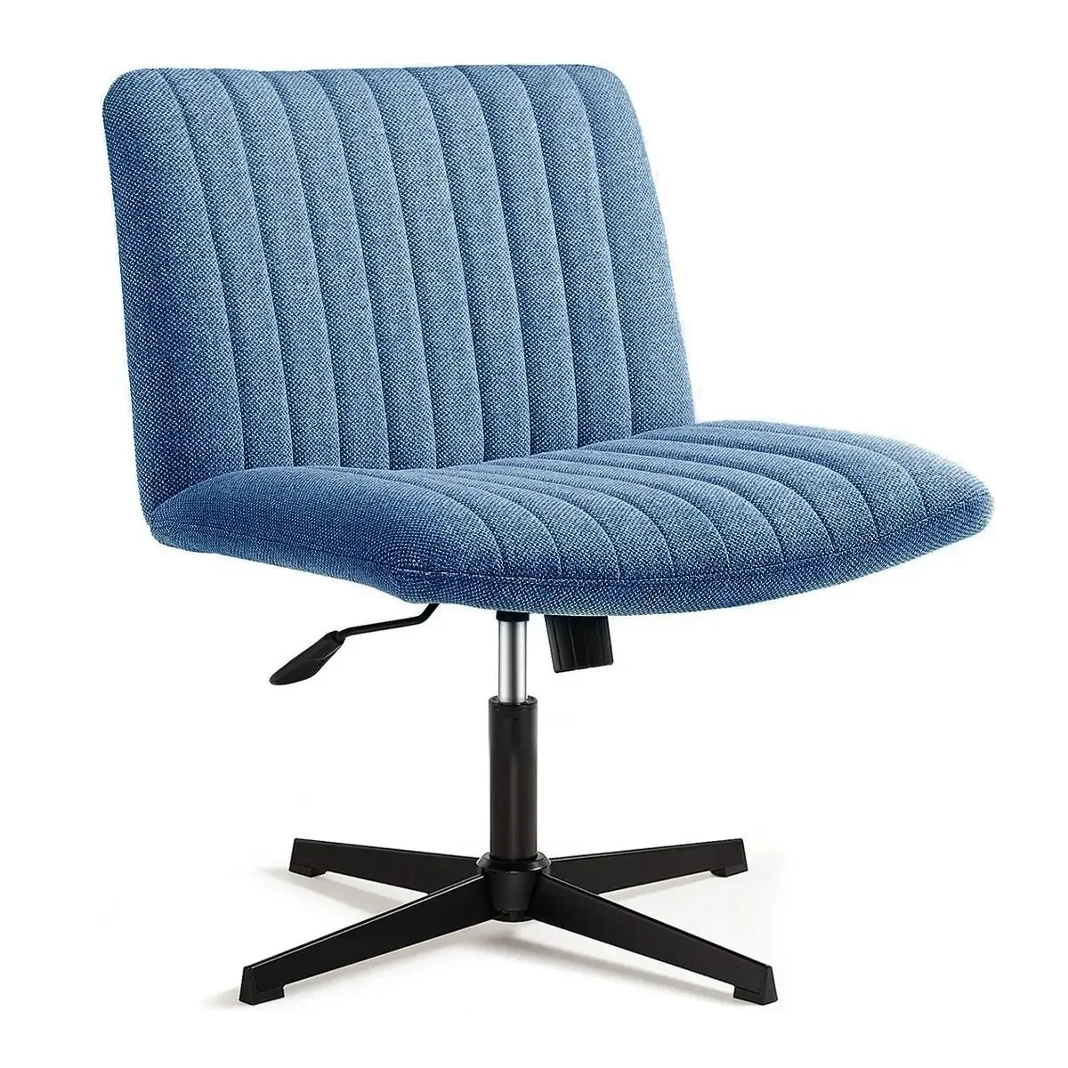 

New Year Gift Birthday Viral Criss Cross Swivel Armless Home Office Chair, Plus Size Sit Cross-legged Desk Chair - No Wheels des