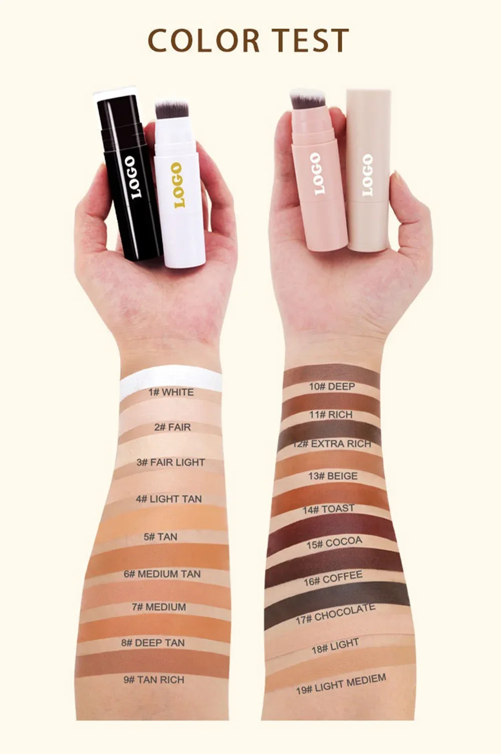 Double Head Multi-function Concealer Contour Stick Private Label Full Coverage Waterproof Brighten Custom Logo Makeup Wholesale 2