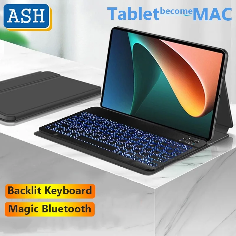 

ASH 7 Color Backlit Keyboard Case For OnePlus Pad 2023 11.61 inch Rechargeable Wireless Bluetooth Keyboard Smart Slim Case